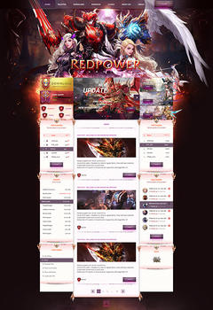 Mu Online Red Power Game Website Template